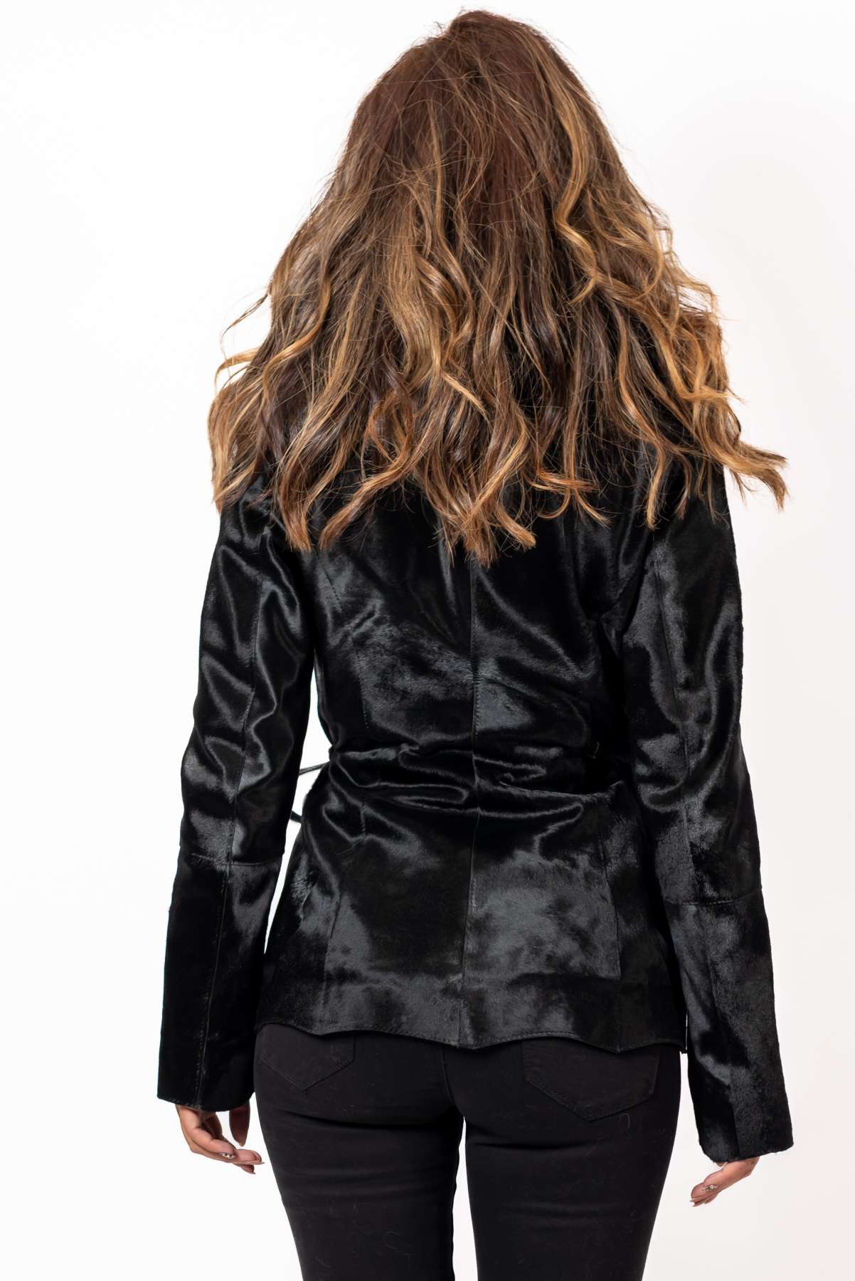 Women's exclusive coat Pony Black Short