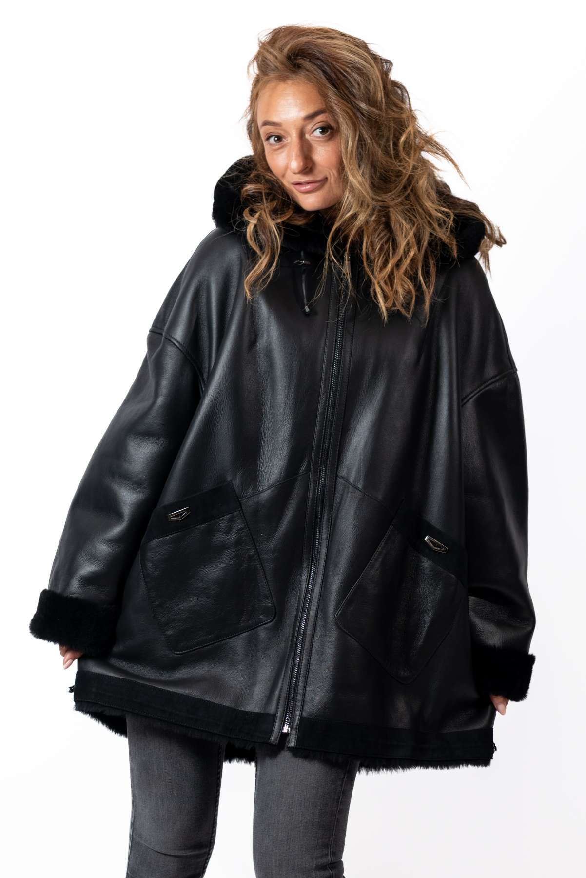 Women's exclusive lambskin coat Daria