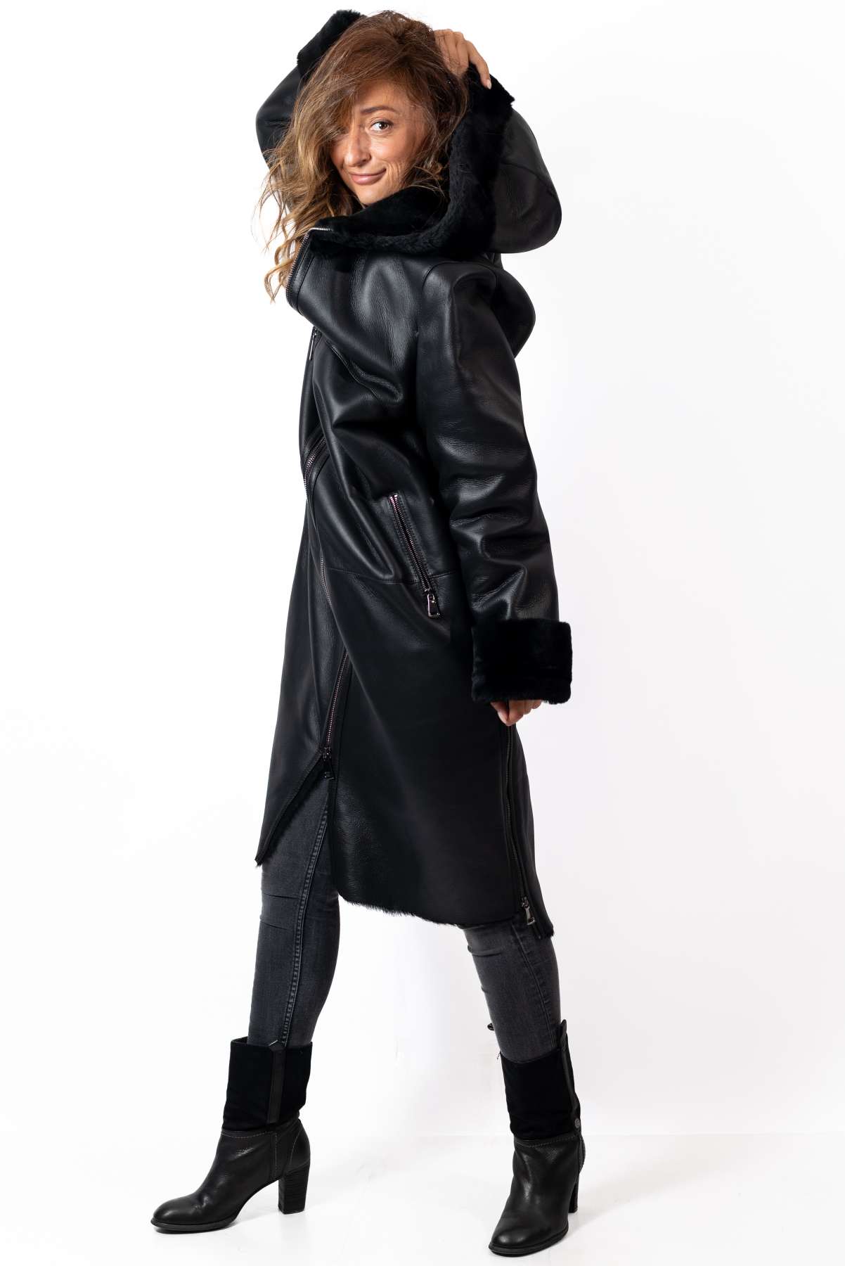 Women's exclusive lambskin coat Darina