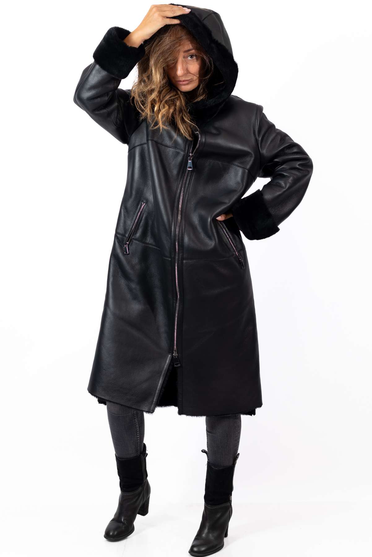 Women's exclusive lambskin coat Darina