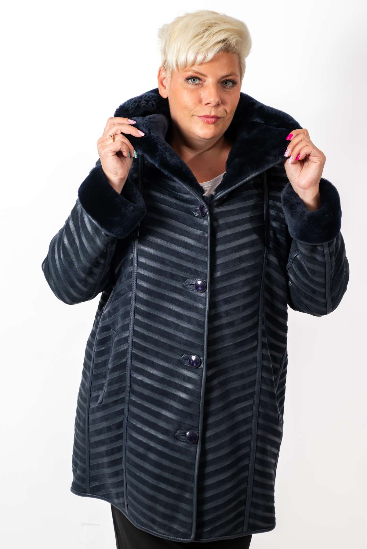 Women's exclusive lambskin coat Silvana