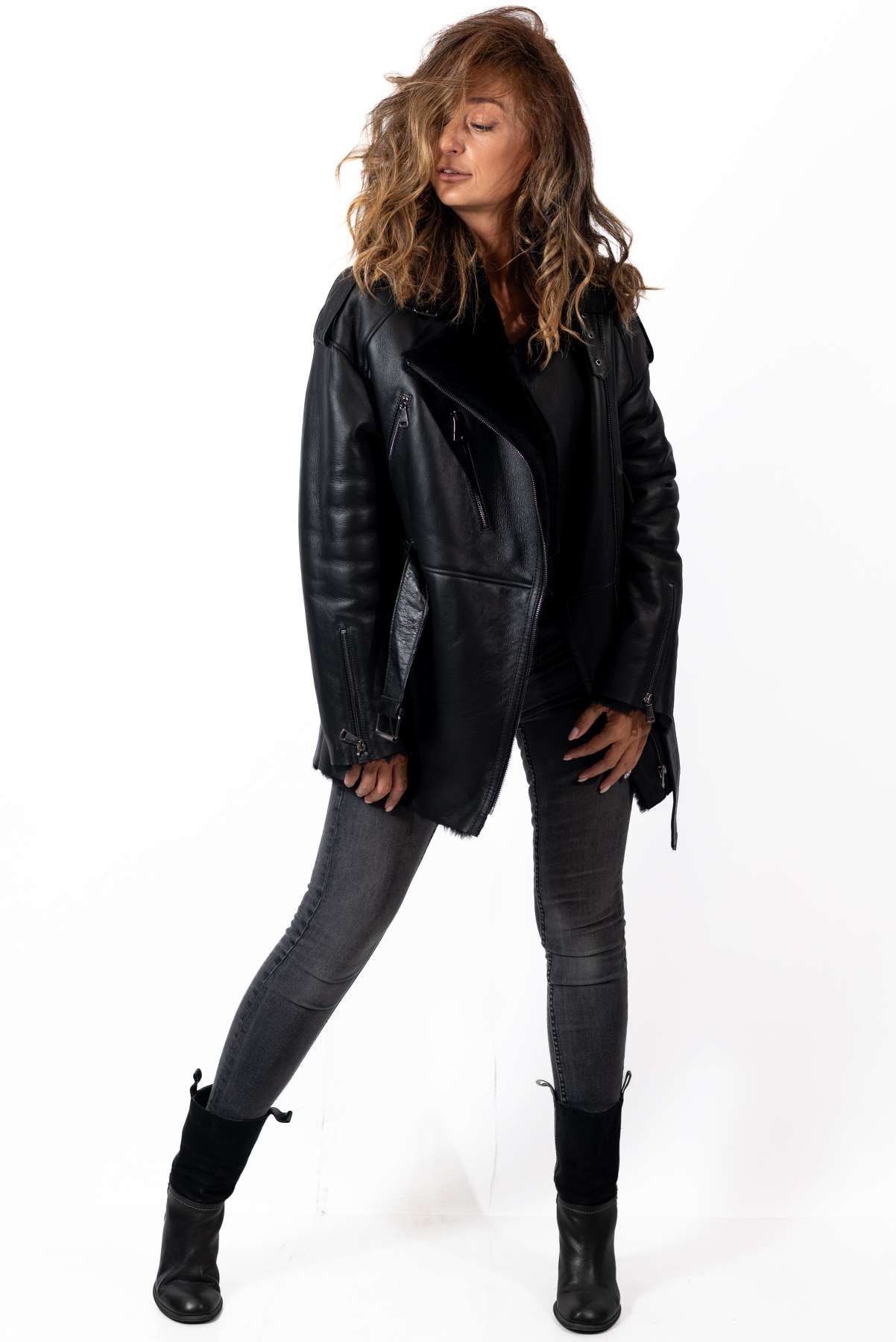 Women's exclusive lambskin coat Dana pilot type