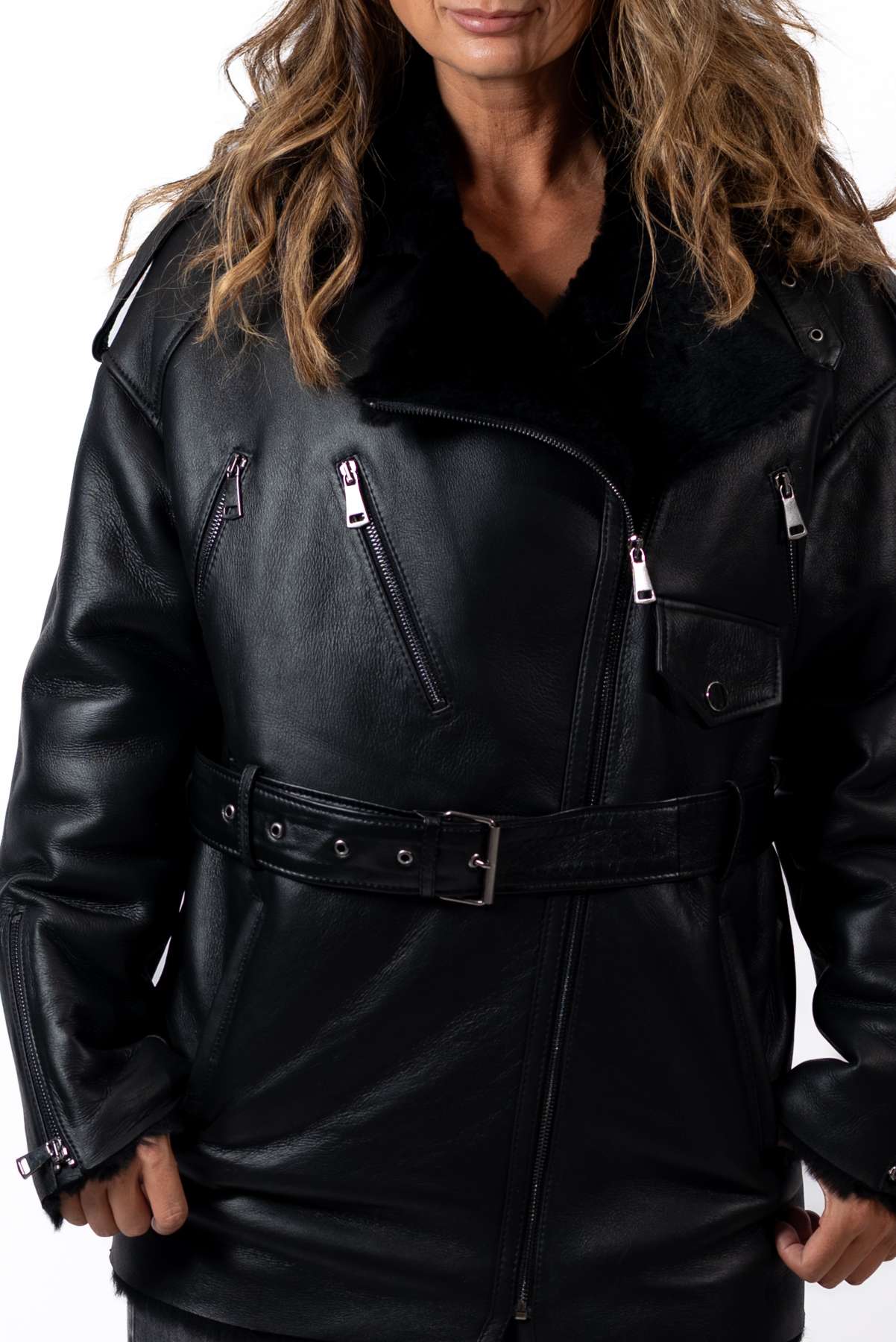 Women's exclusive lambskin coat Dana pilot type