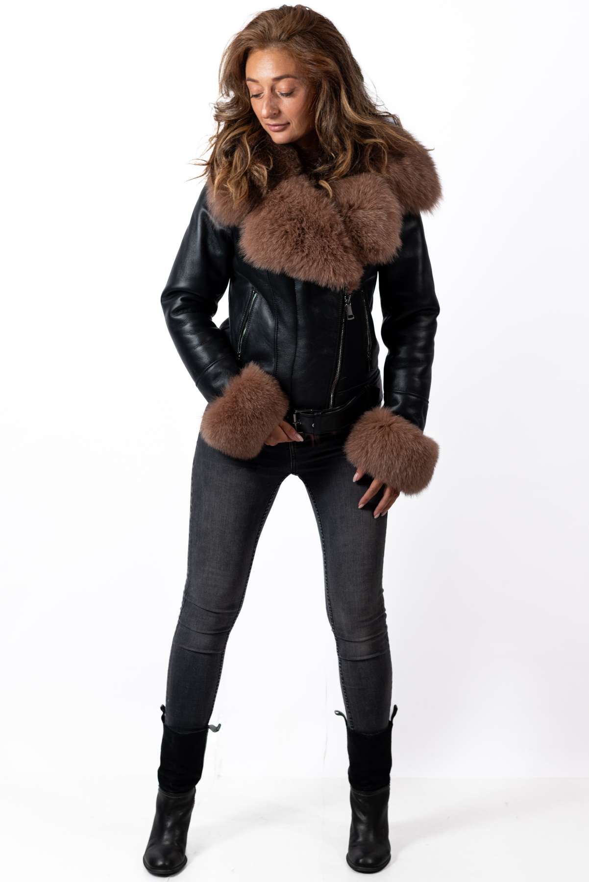Women's exclusive lambskin coat Alexa