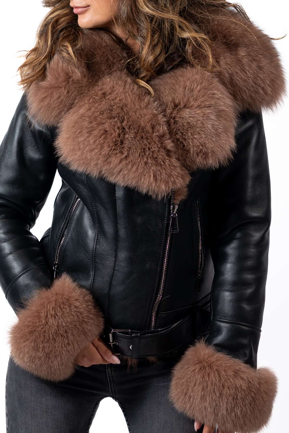 Women's exclusive lambskin coat Alexa