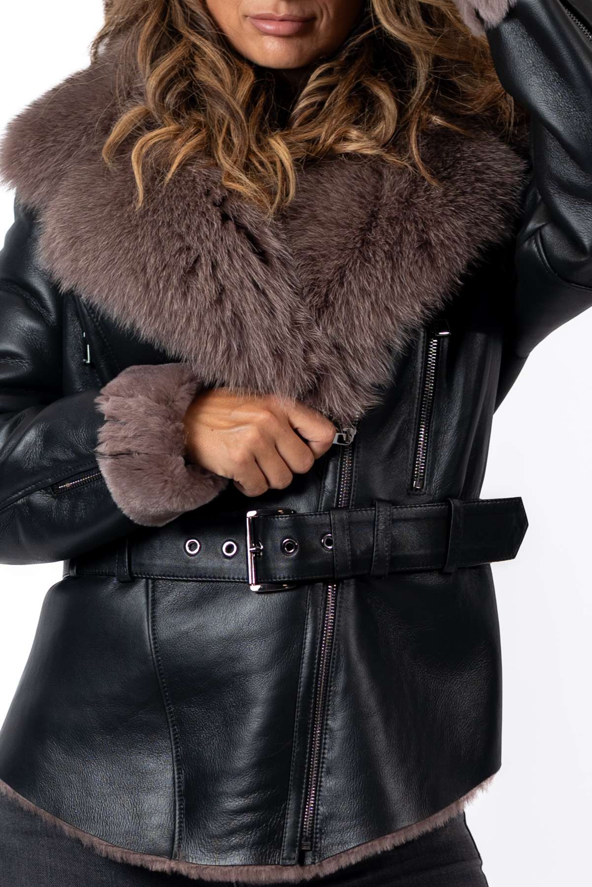 Women's exclusive lambskin coat Alexiana