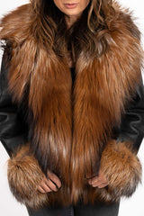 Women's exclusive lambskin coat Alexa Gold