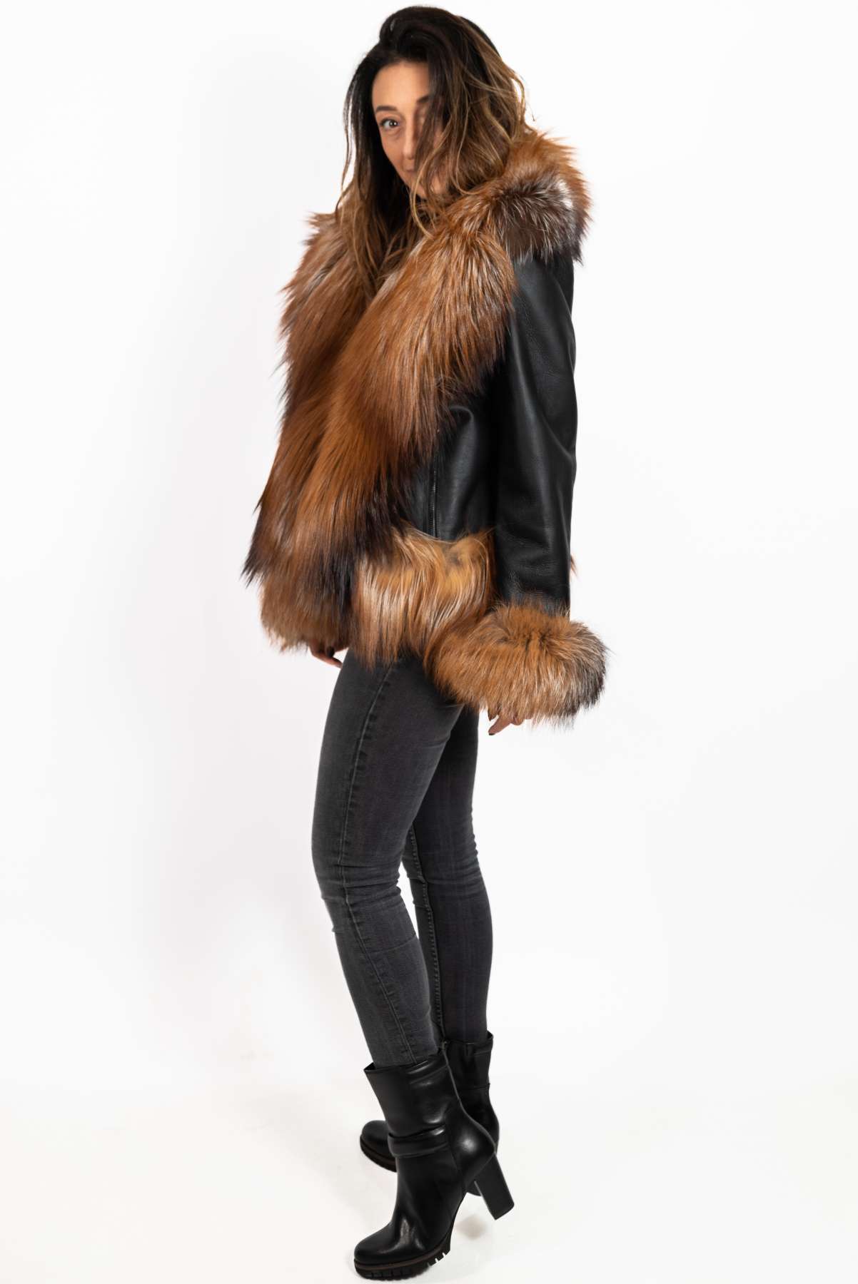 Women's exclusive lambskin coat Alexa Gold