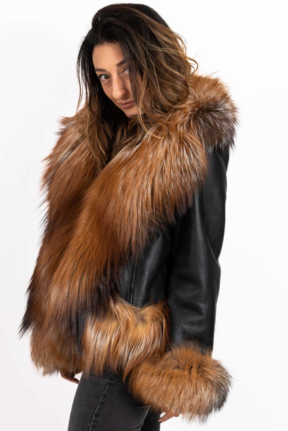 Women's exclusive lambskin coat Alexa Gold