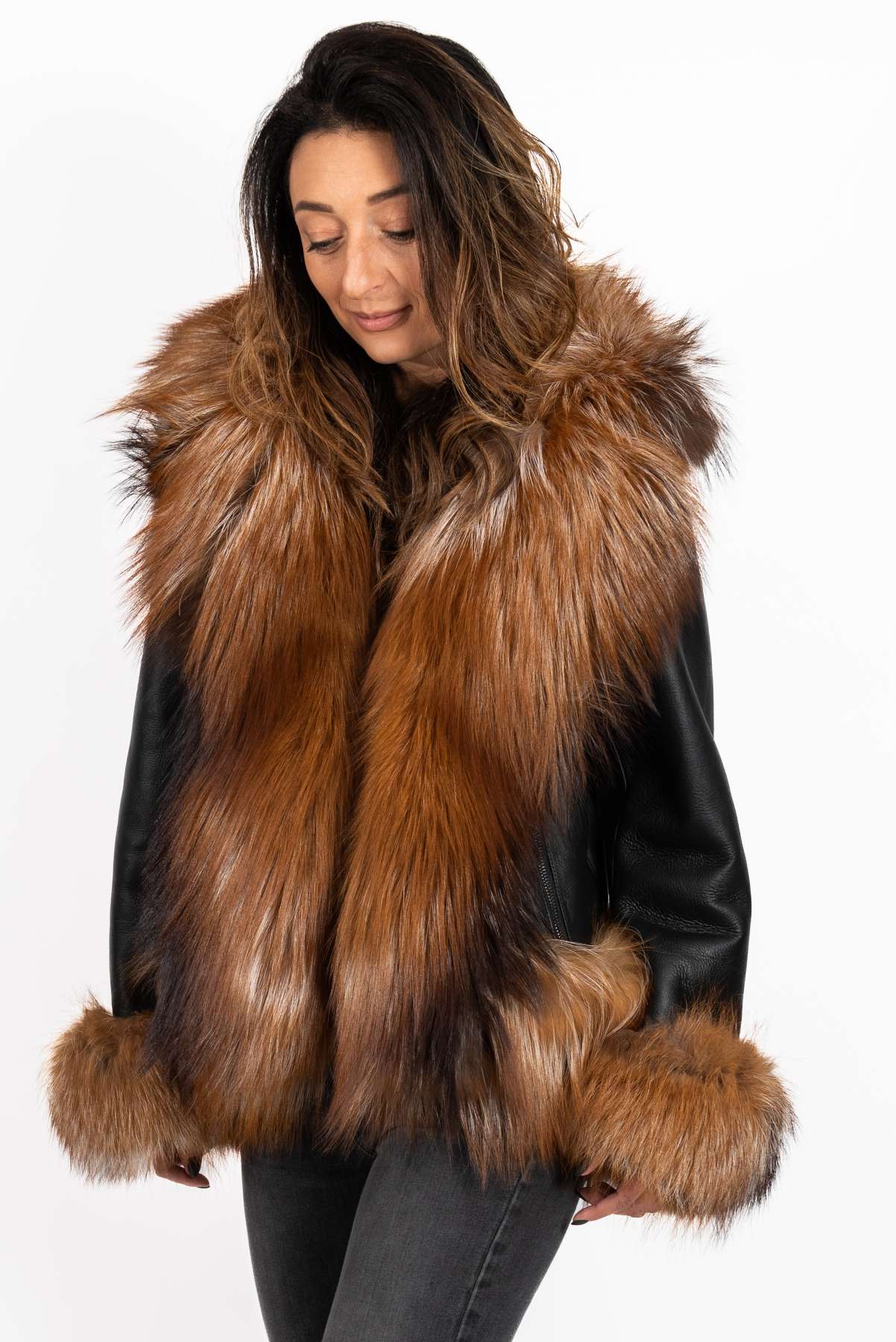 Women's exclusive lambskin coat Alexa Gold