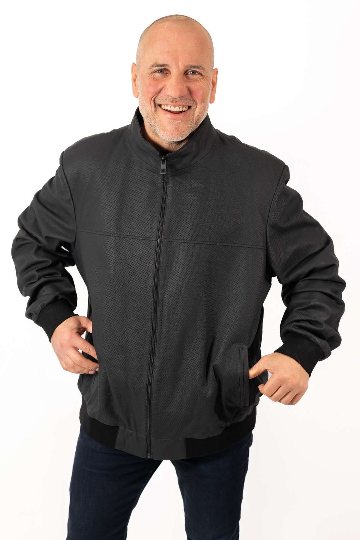 Men's leather bomber jacket Peter