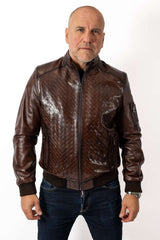 Men's leather bomber jacket Dario