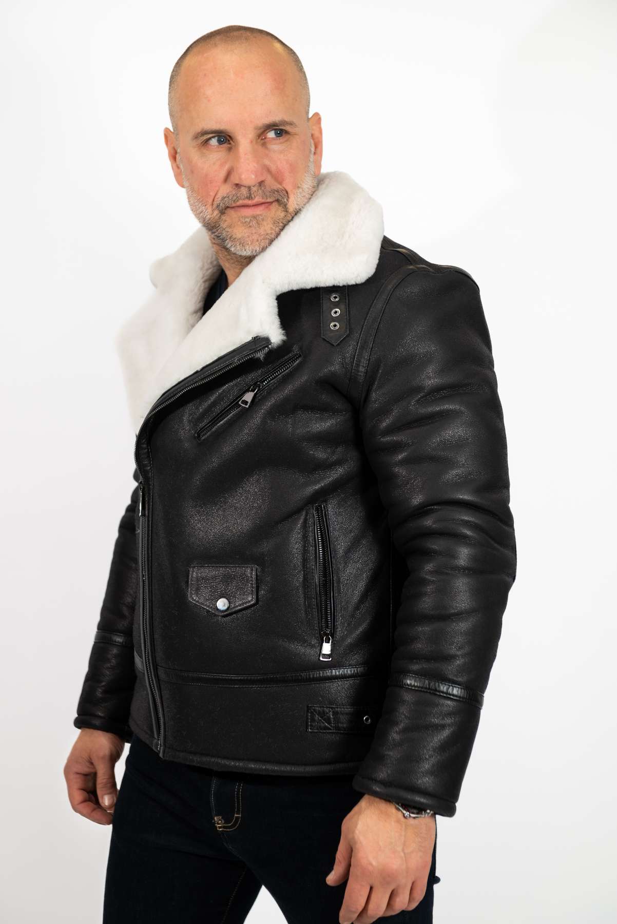Men's leather coat Andrey Pilot