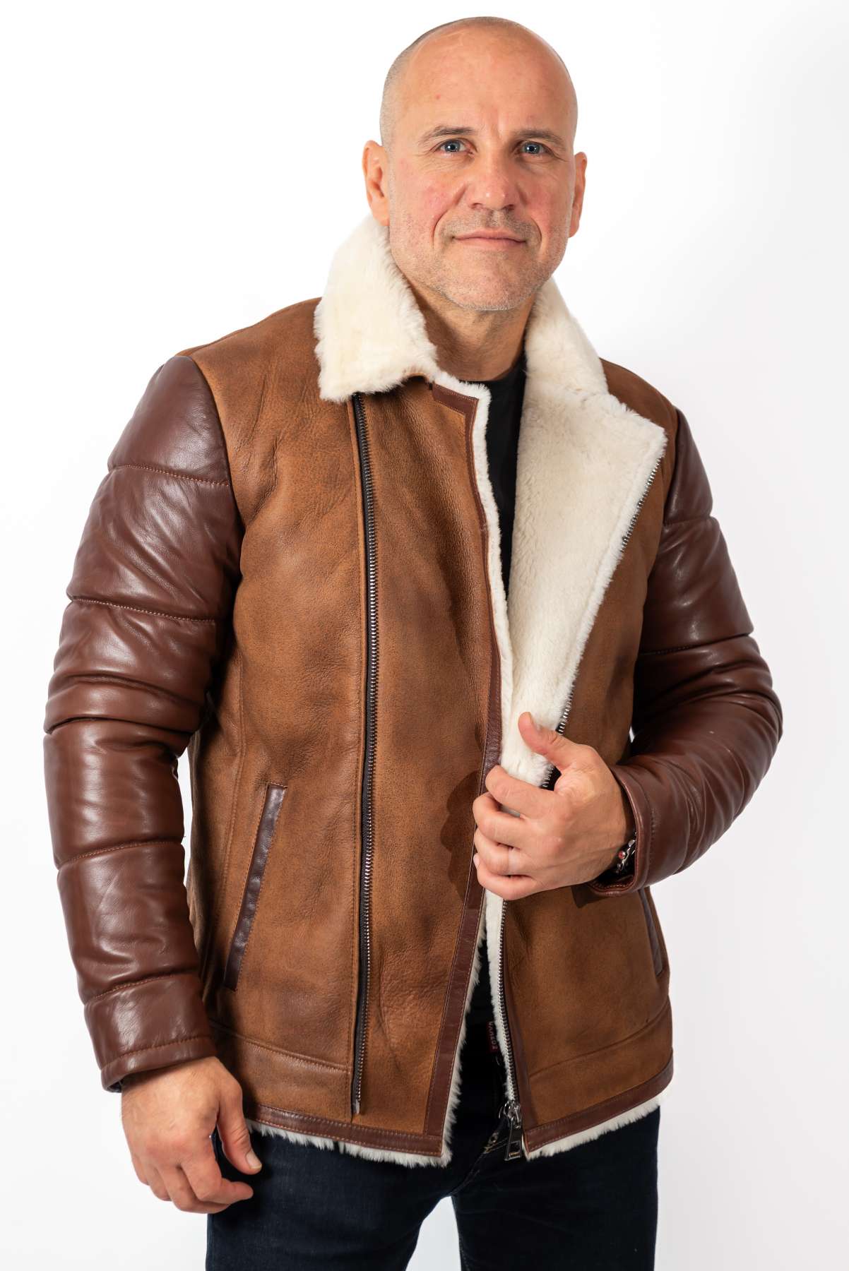 Men's leather coat Alex