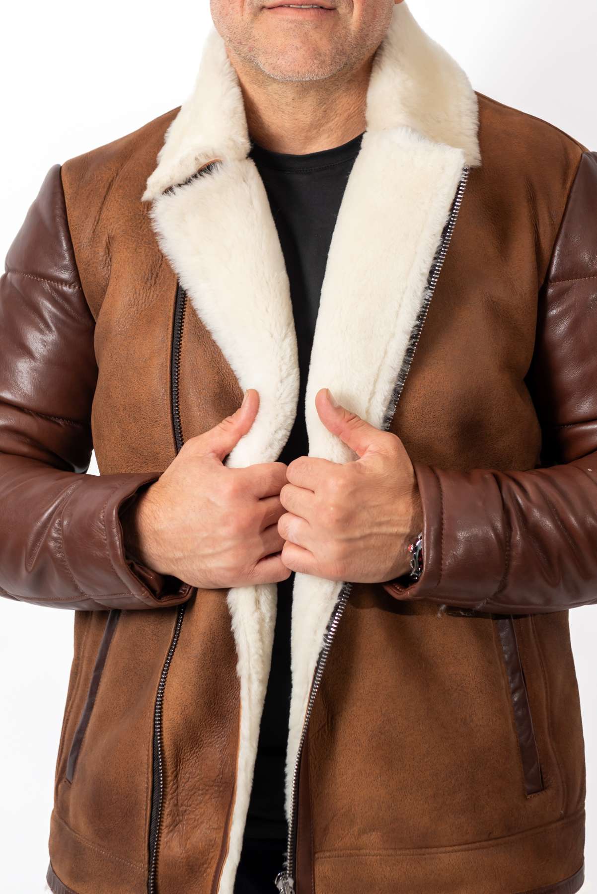Men's leather coat Alex