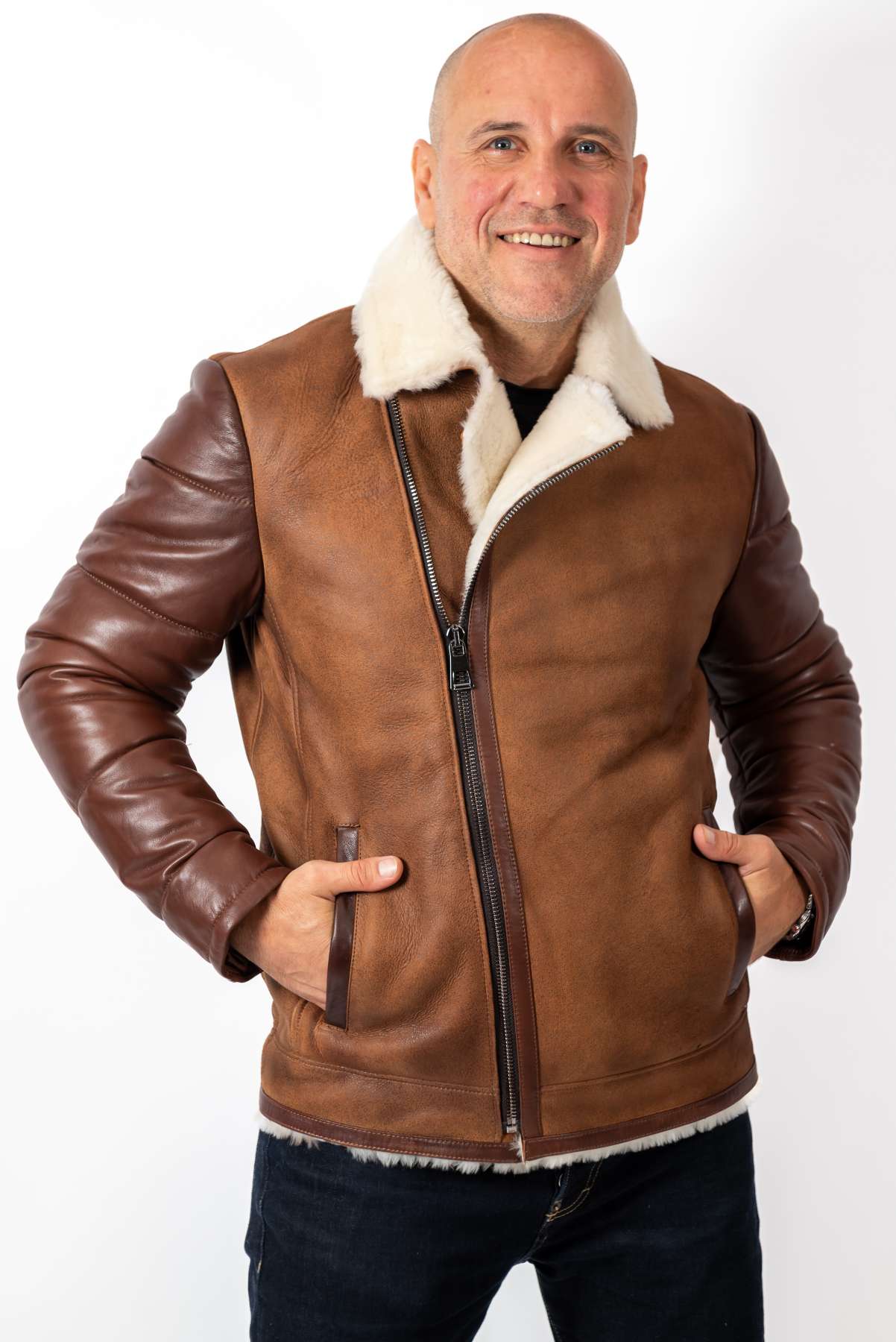 Men's leather coat Alex