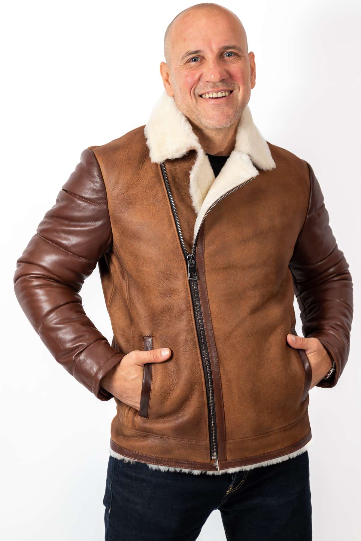 Men's leather coat Alex