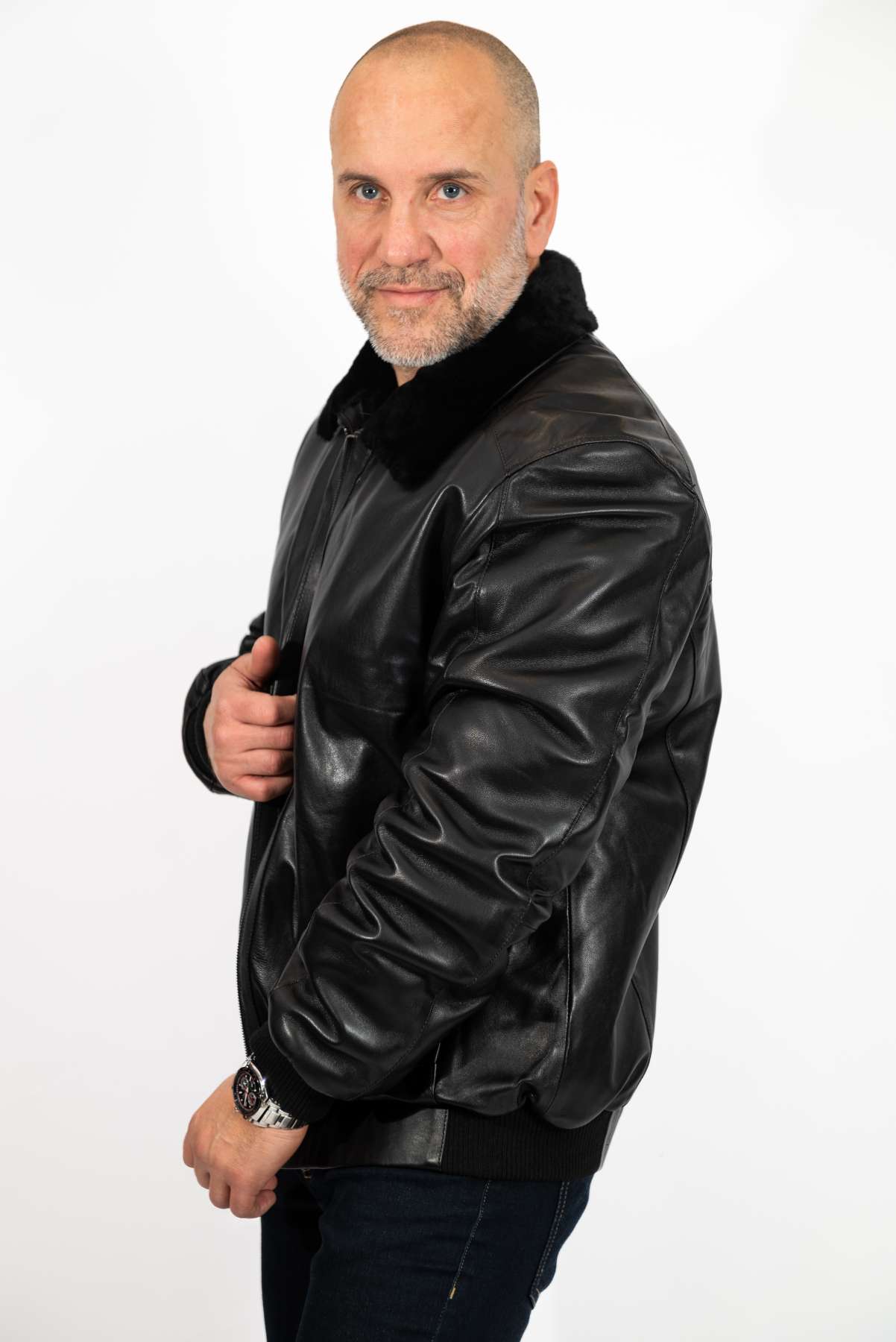 Men's leather coat Zoran