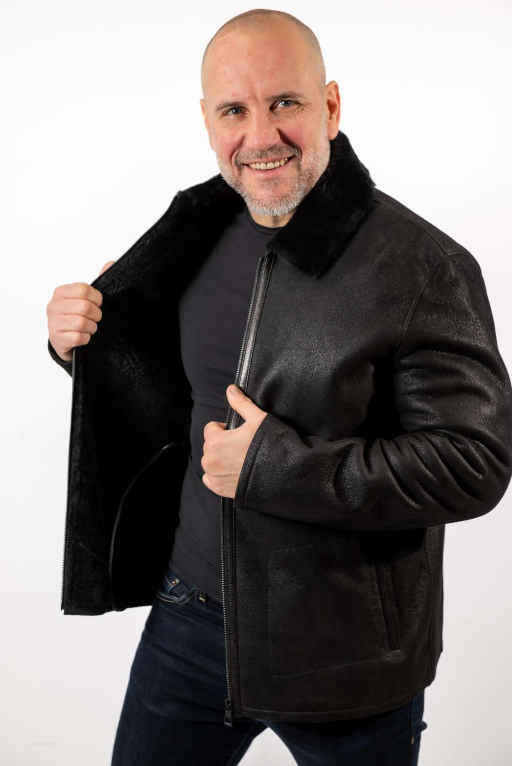 Men's leather coat Philip Classic