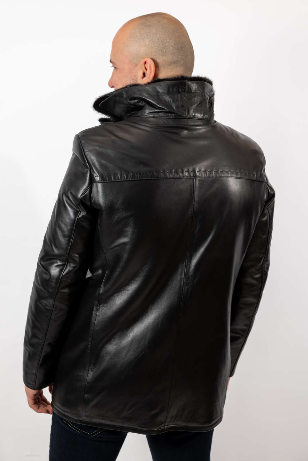 Men's coat Dino with mink collar