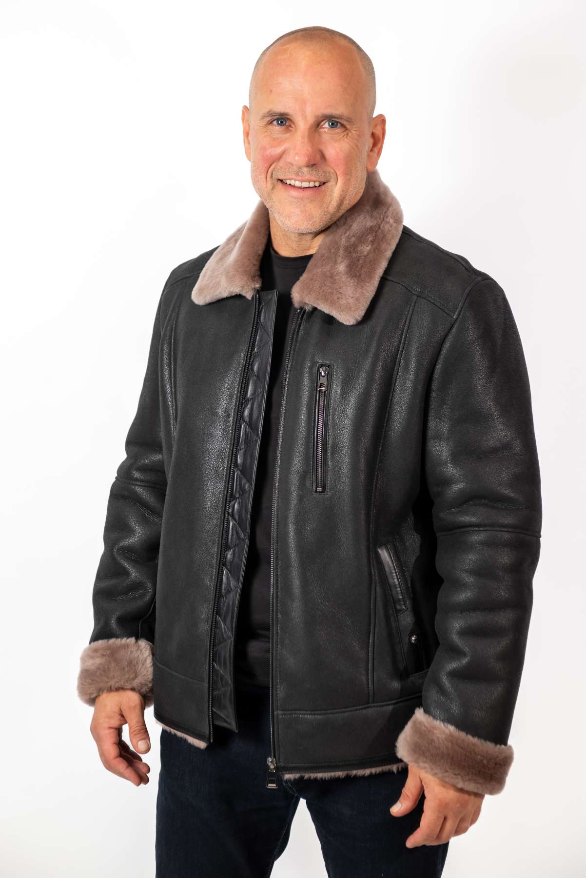 Men's leather coat Angel Classic