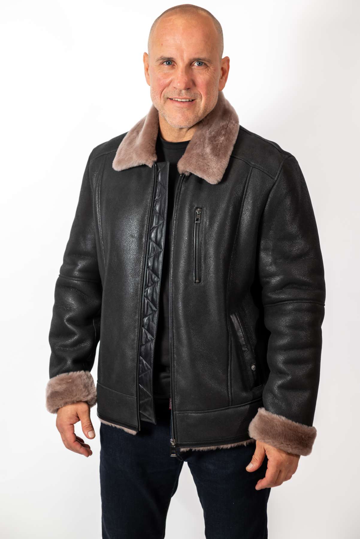 Men's leather coat Angel Classic