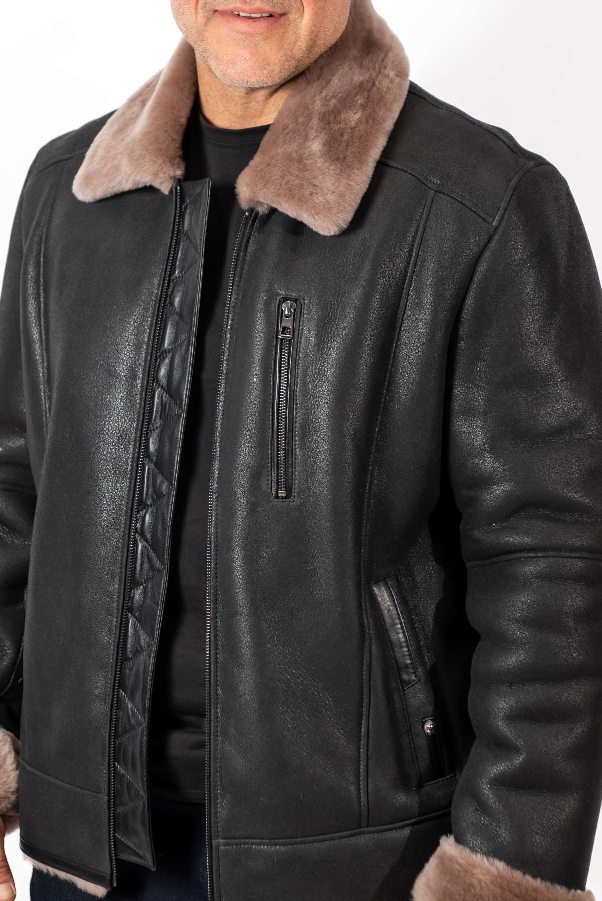 Men's leather coat Angel Classic