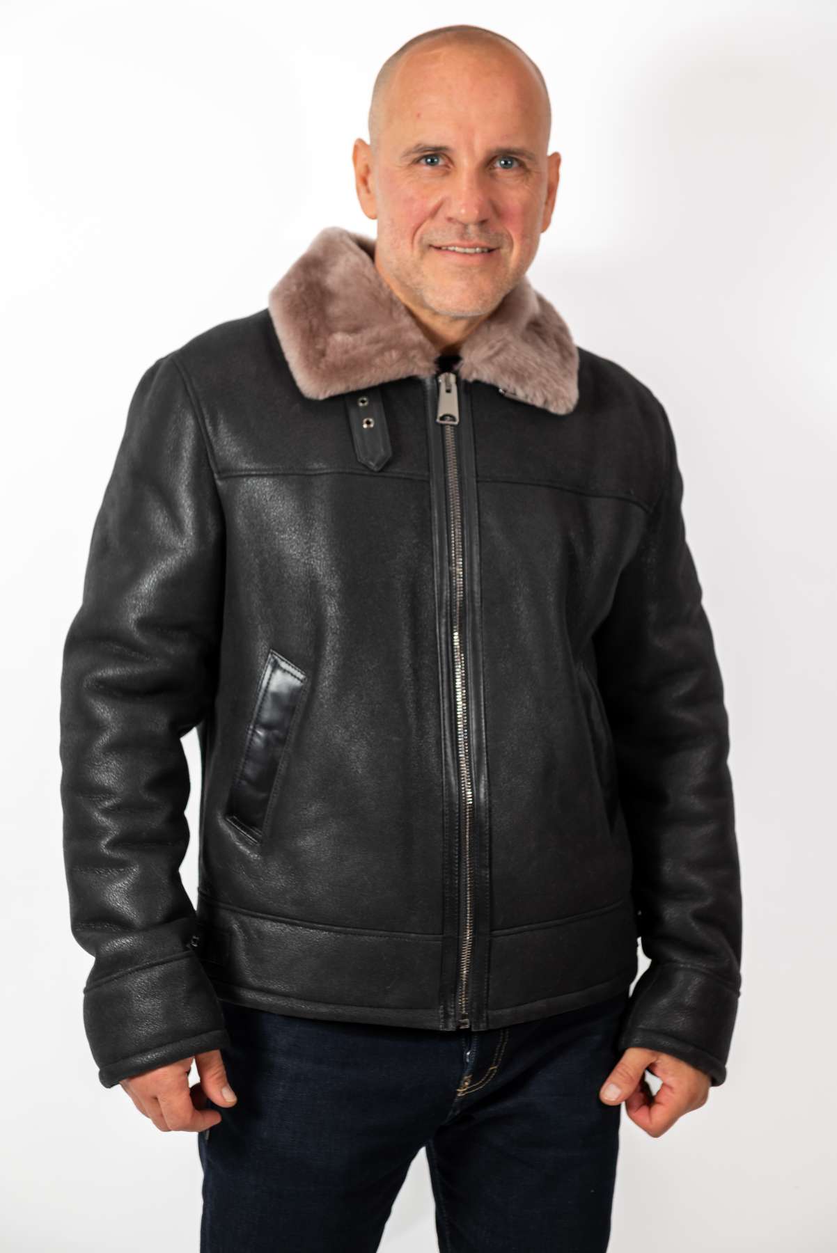 Men's leather coat Biser Classic