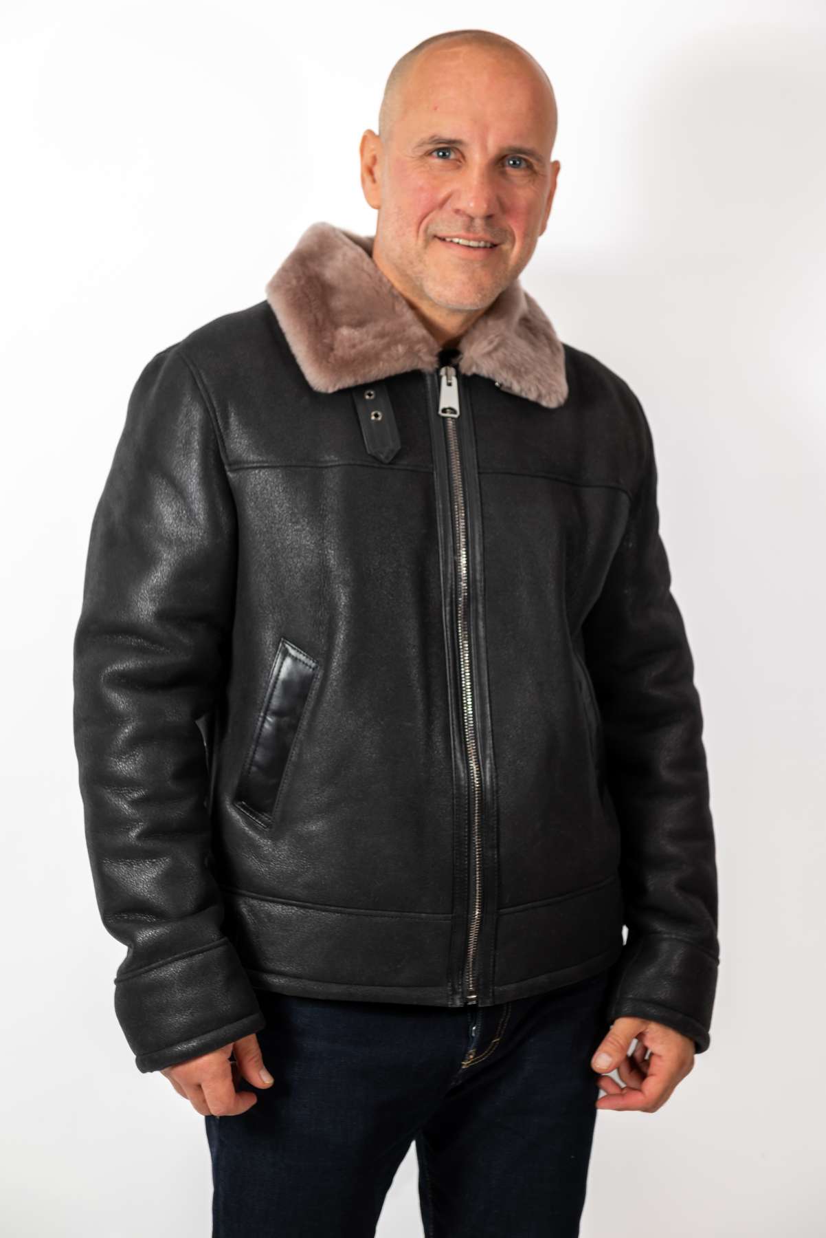 Men's leather coat Biser Classic