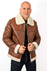 Men's leather coat Alen Pilot