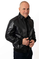 Men's Leather Bomber Jacket Boris