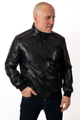 Men's Leather Bomber Jacket Boris