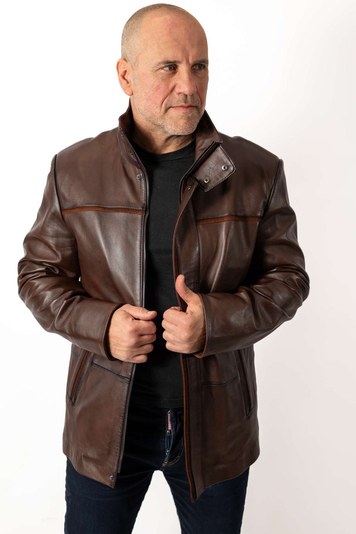 Men's leather jacket Branimir