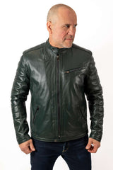 Men's leather jacket Dino Green type Biker