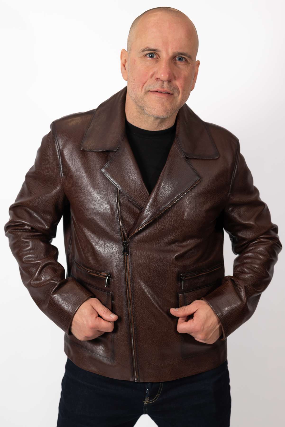 Men's leather jacket Mario