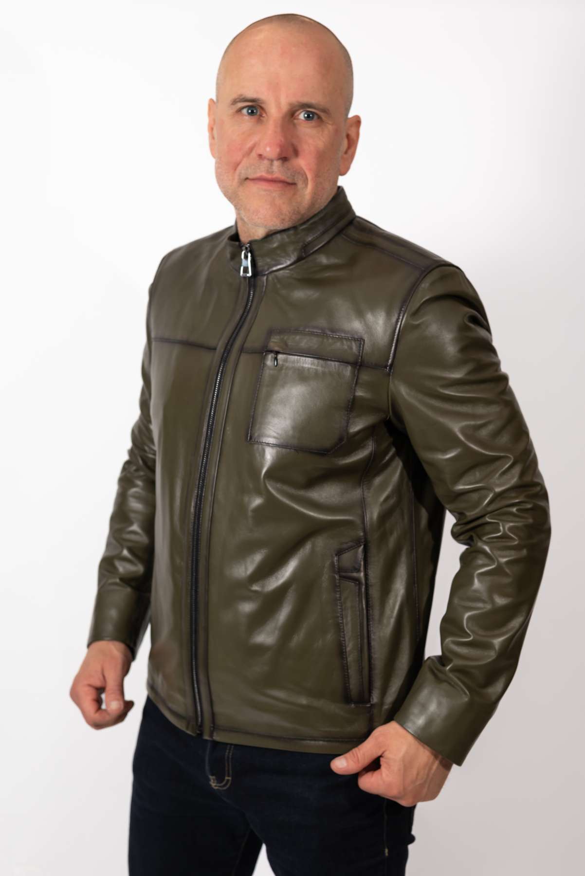 Men's leather jacket Boril