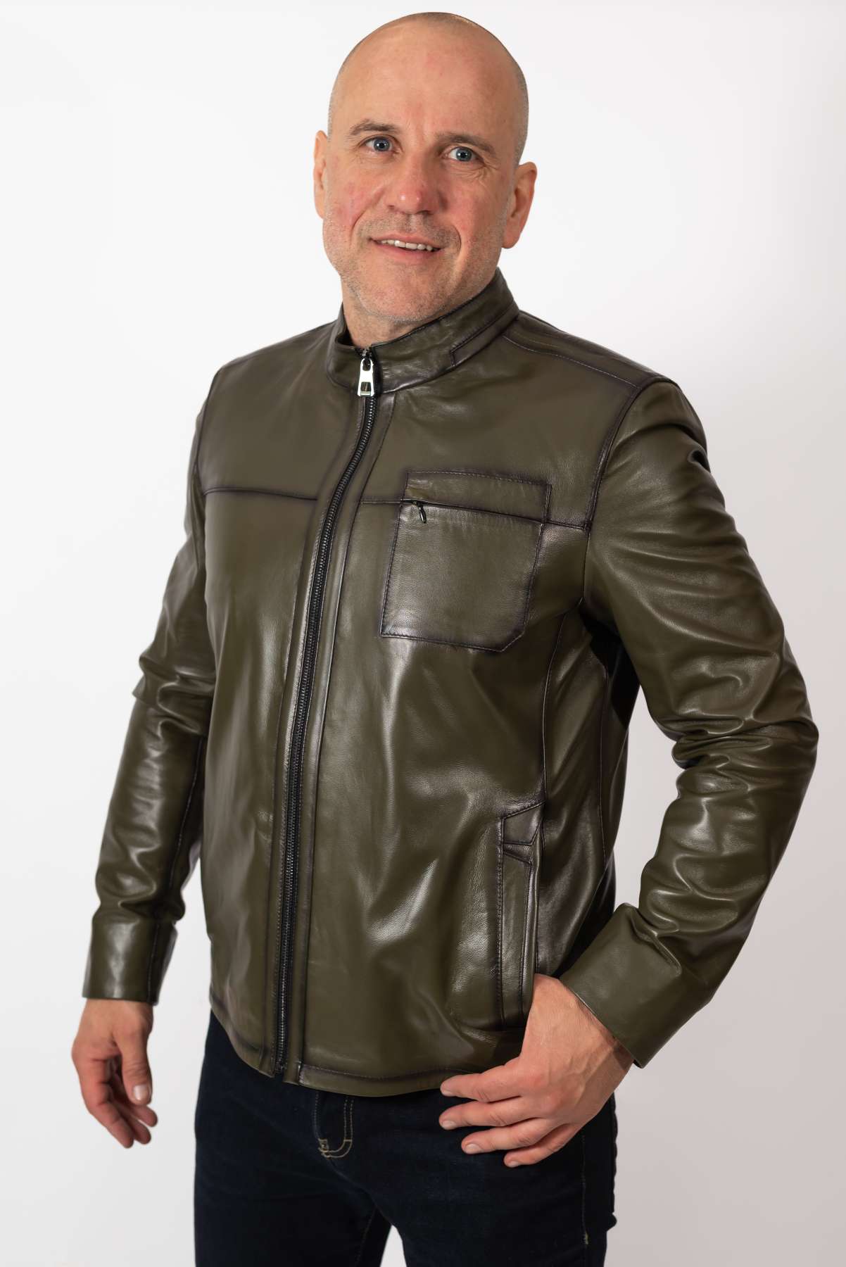 Men's leather jacket Boril