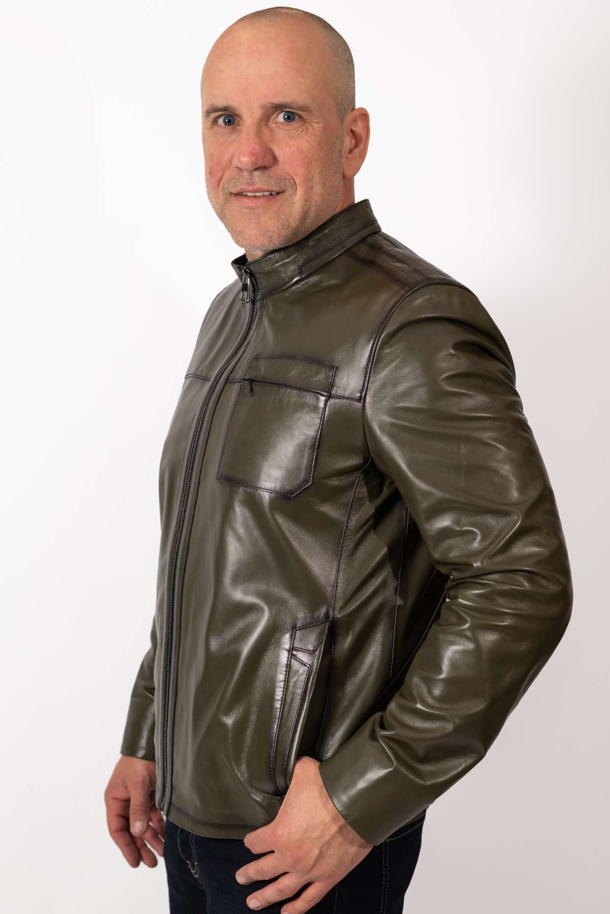 Men's leather jacket Boril