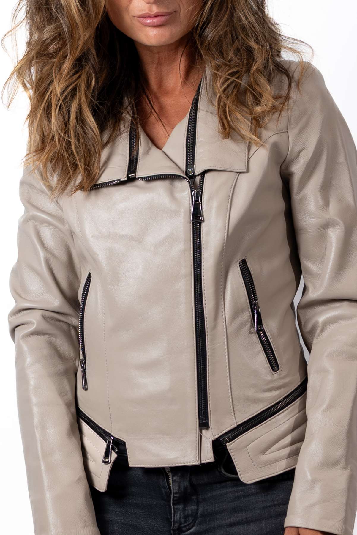 Women's leather jacket Aglaya