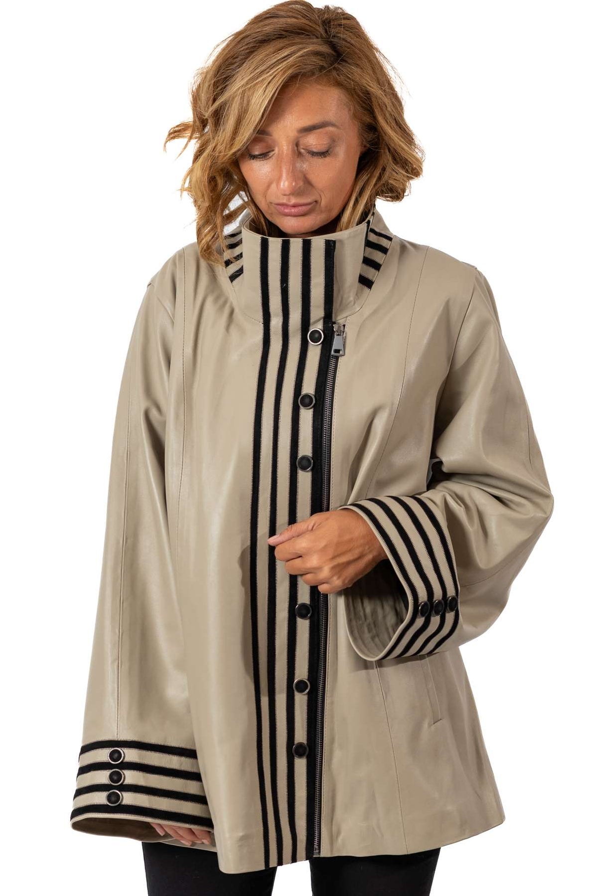 Women's leather jacket Borisa