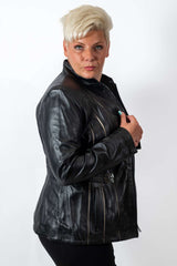 Women's leather jacket Adi Black