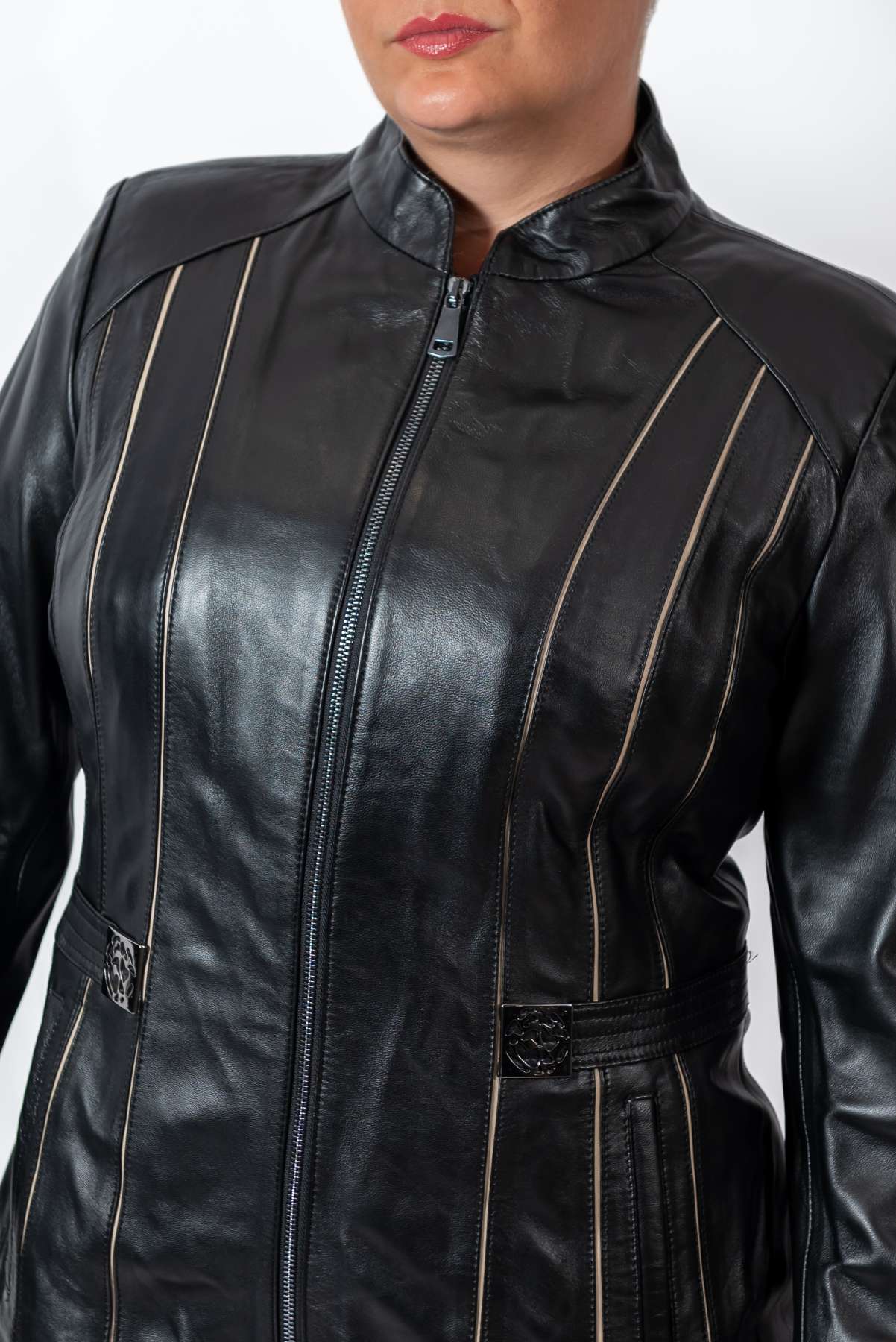 Women's leather jacket Adi Black