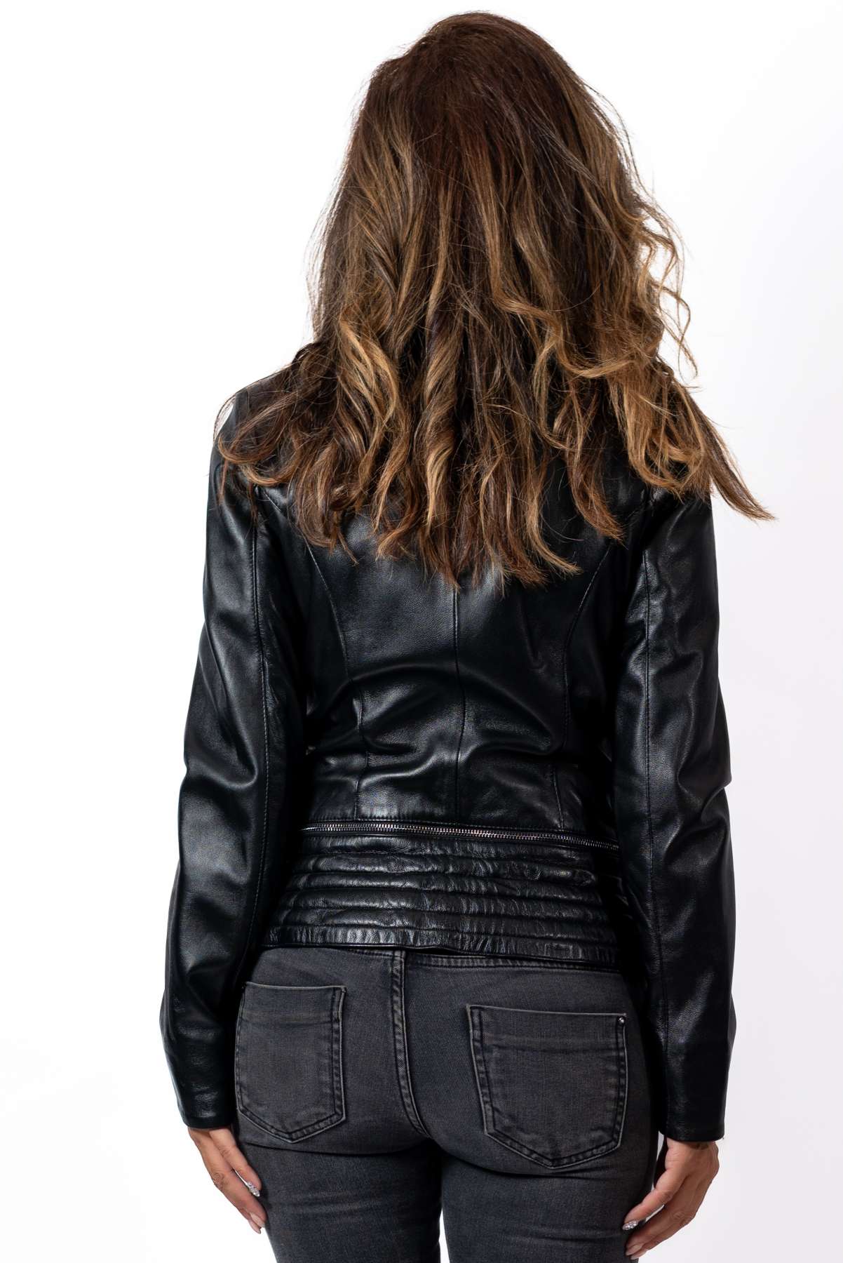 Women's leather jacket Aglaya Black