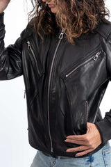 Women's leather jacket Angie Black