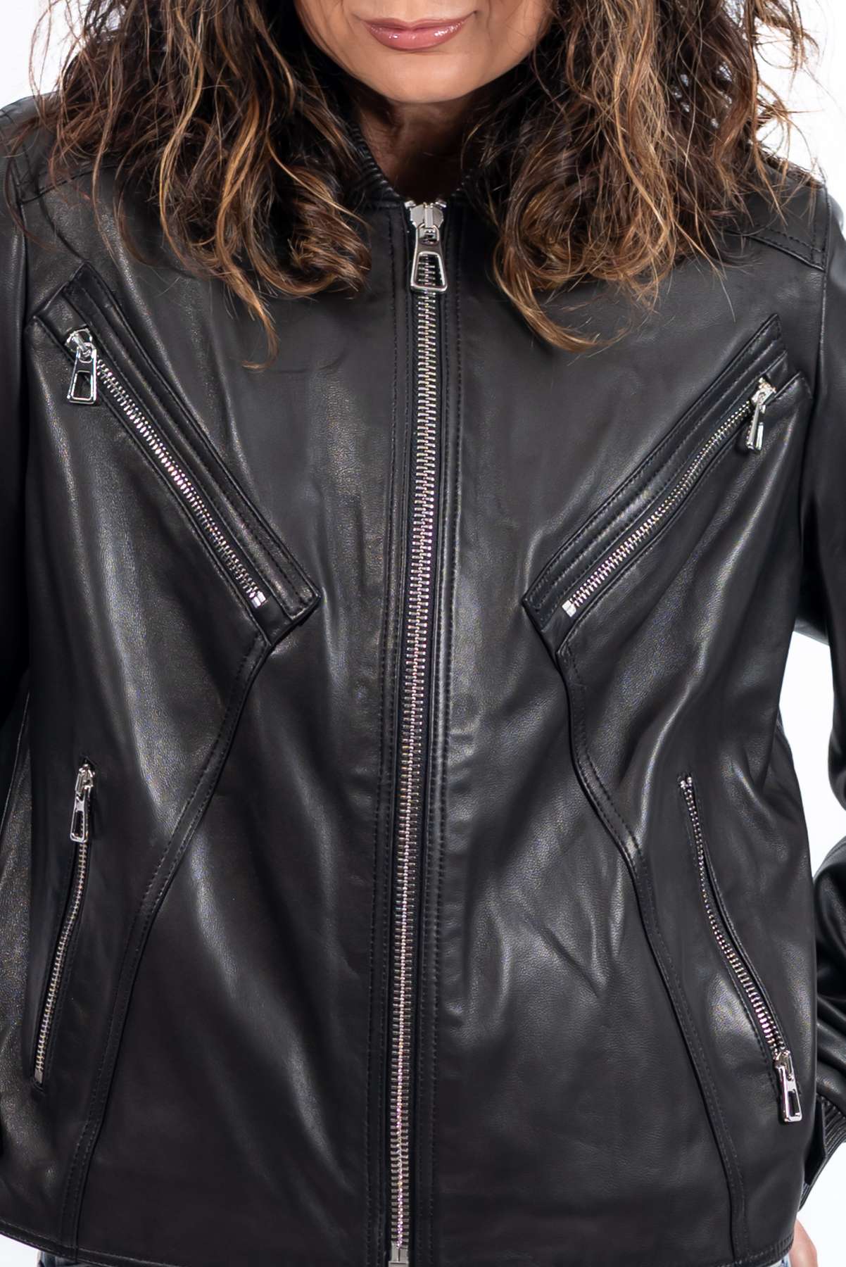 Women's leather jacket Angie Black