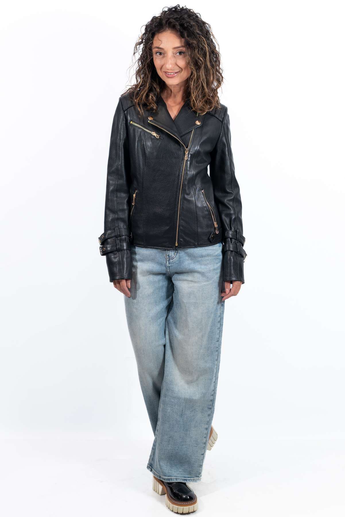 Women's leather jacket Anela Black