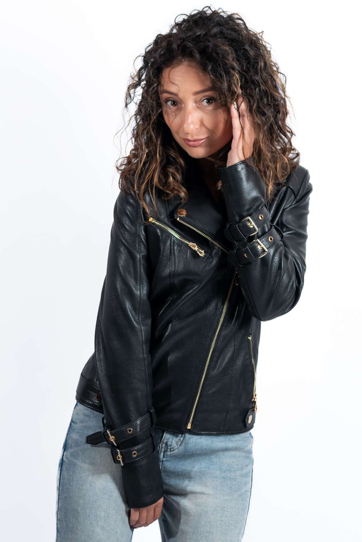 Women's leather jacket Anela Black