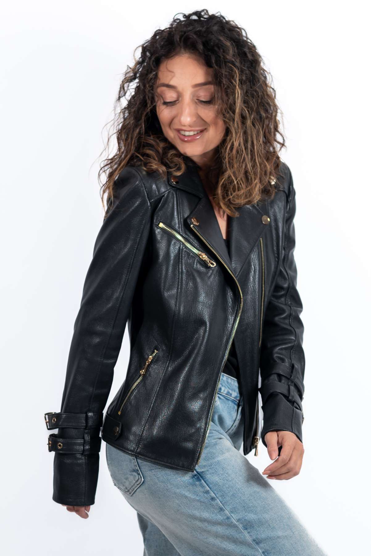 Women's leather jacket Anela Black