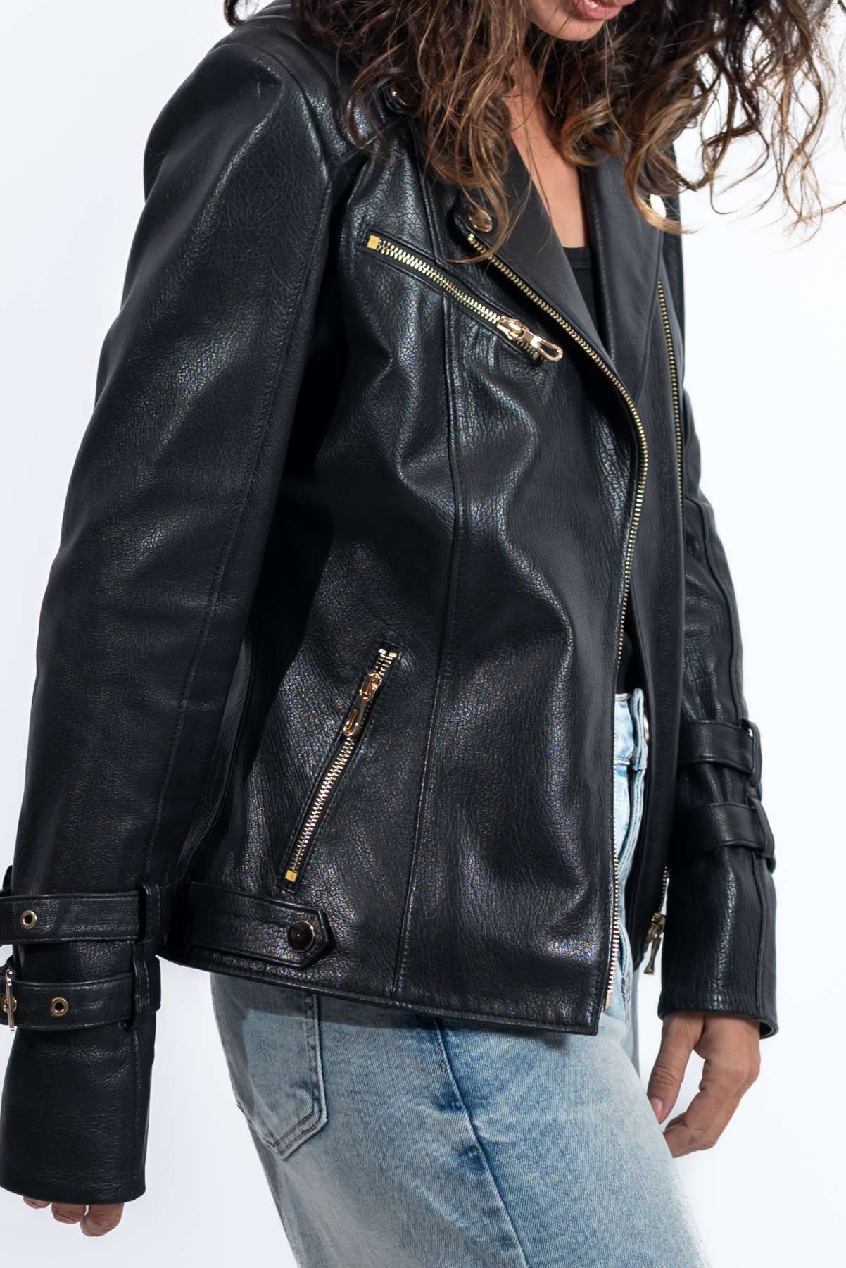 Women's leather jacket Anela Black