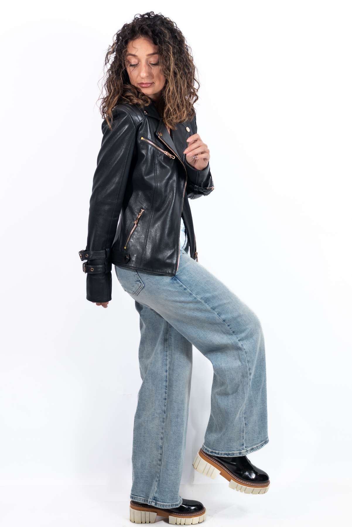 Women's leather jacket Anela Black